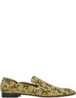 Dandy Chick Embroidered Velvet Loafers