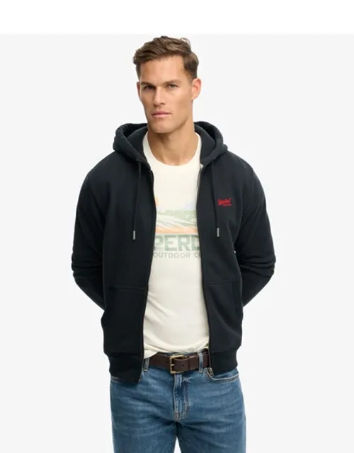 Essential Logo Half Brushed Zip Hoodie