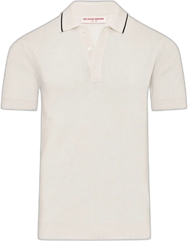 Tailored Fit Rib Stitch Polo Shirt