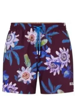 Floral-print Swim Shorts With Logo Detail