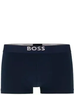 Stretch-cotton Trunks With Metallic-effect Branding