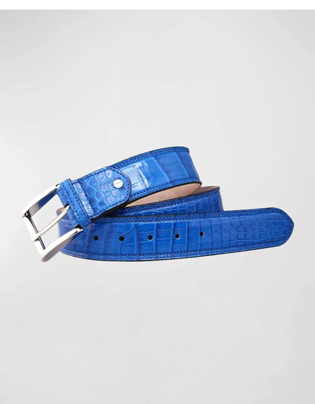 Crocodile Leather Dress Belt