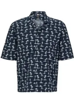 Regular-fit Printed Cotton Muslin Shirt