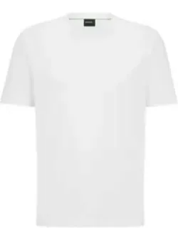 Cotton-jersey T-shirt With Logo Collar