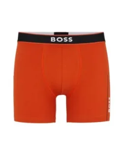 Stretch-cotton Boxer Briefs With Stripes And Logos