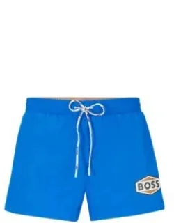 Quick-drying Swim Shorts With Logo Details