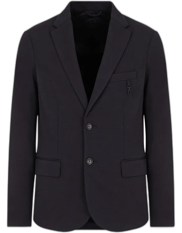 Solid Jersey Sport Jacket