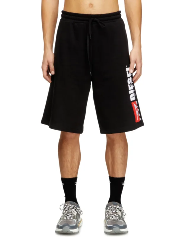 Fleece Shorts With Maxi Logo Patch