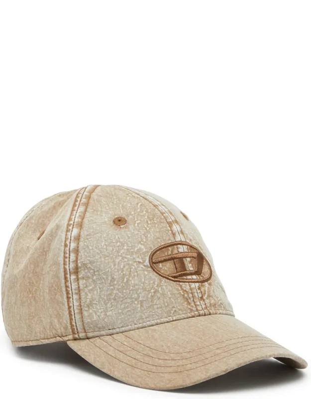 Baseball Cap With Embroidered Oval D