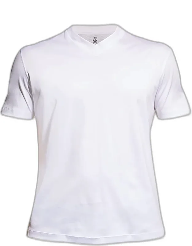Basic-fit V-neck T-shirt