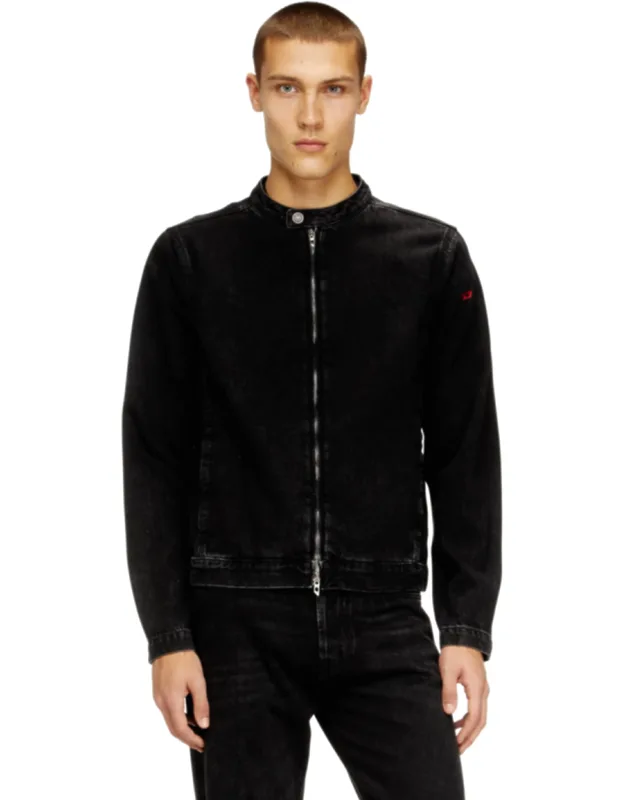 Moto Jacket In Clean-wash Denim