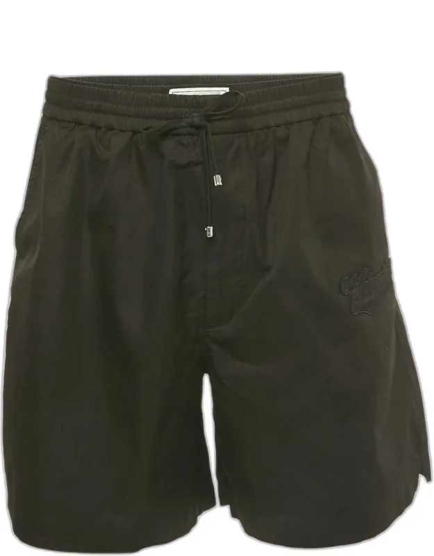 Logo Embroidered Cotton Shorts