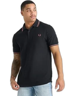 Fred Perry Twin Tip Polo Shirt - Premium Textured Cotton Weave, Iconic Laurel Wreath Emblem