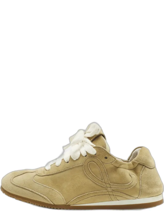 Suede Paneled Lace Up Sneakers