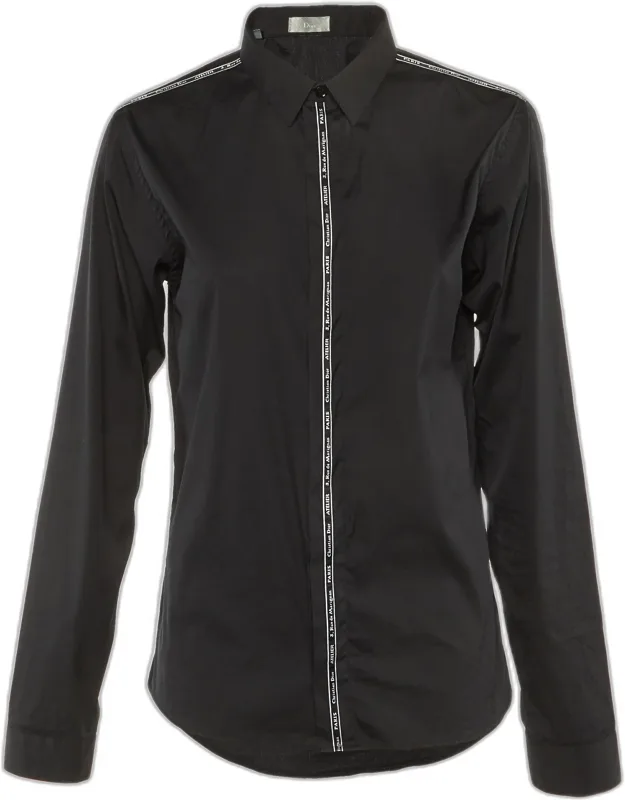 Cotton Logo Atelier Striped Detail Shirt