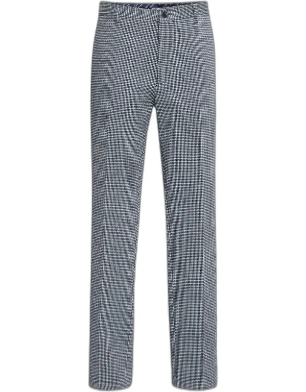 Micro-woven Slim Flat-front Trousers