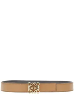 Leather 'anagram' Reversible Belt