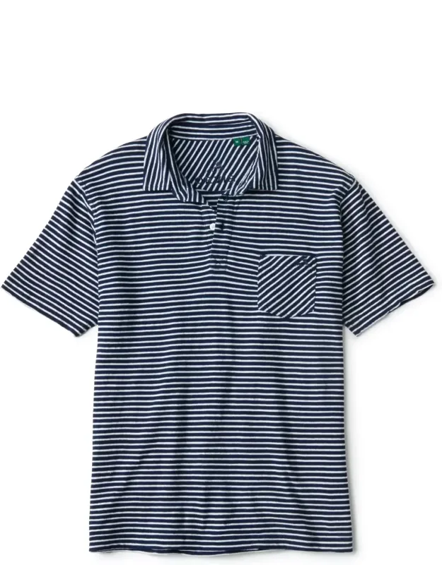 Angler's Striped Polo Shirt