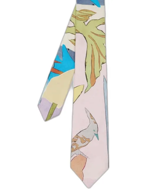 Pastel 'river Collage' Tie