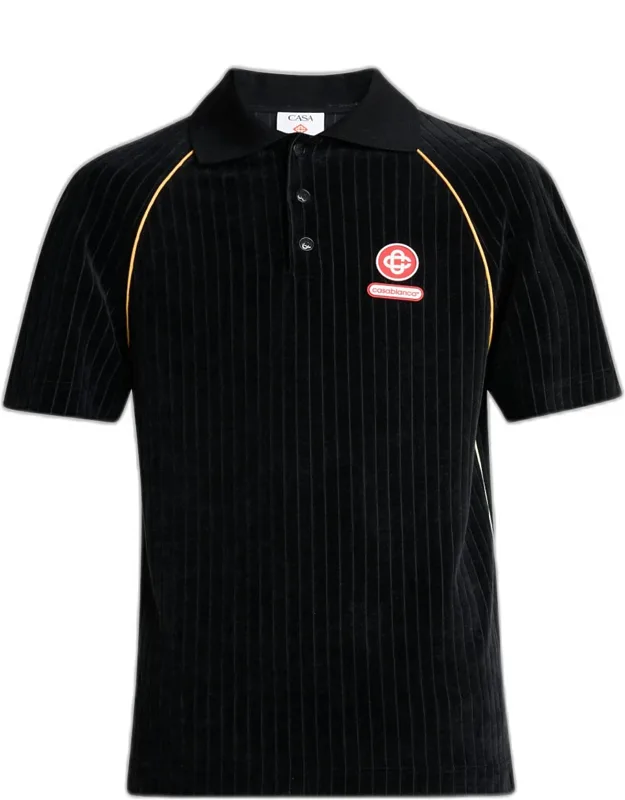 Velvet Rib Raglan Polo Shirt