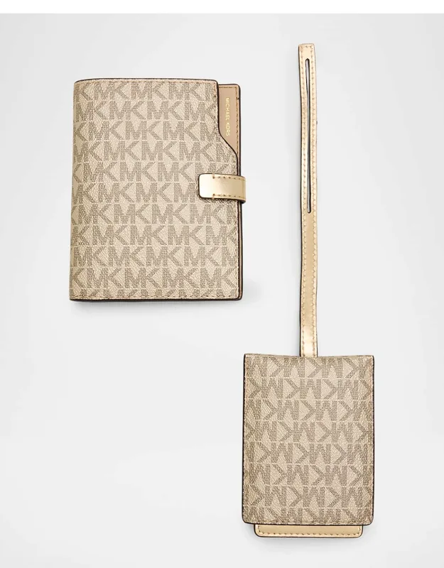 Jet Set Logo Canvas Passport & Luggage Tags