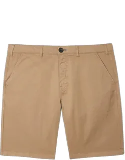 Light Tan Organic Cotton-twill Shorts