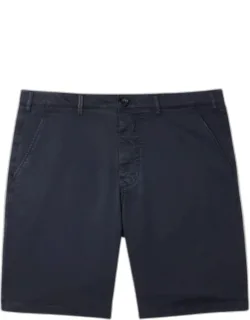 Stretch Cotton-twill Shorts With Embroidery Detail