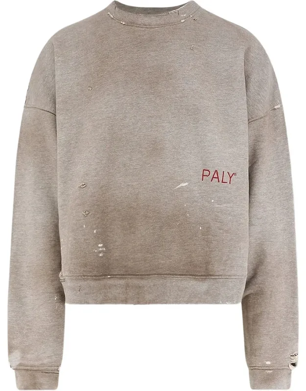 Distressed Crew-neck Sweatshirt