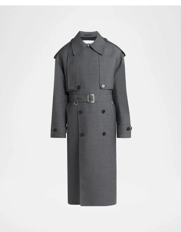 Belted Double-breasted Trench Coat