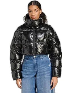 Original Essentials Glossy Two-in-one Cropped Puffer Jacket
