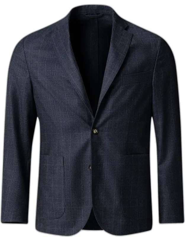 Wool Check Deconstructed Blazer
