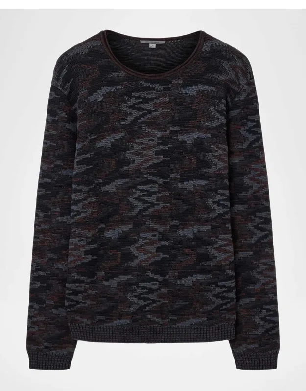Caden Cotton Jacquard Crewneck Sweater