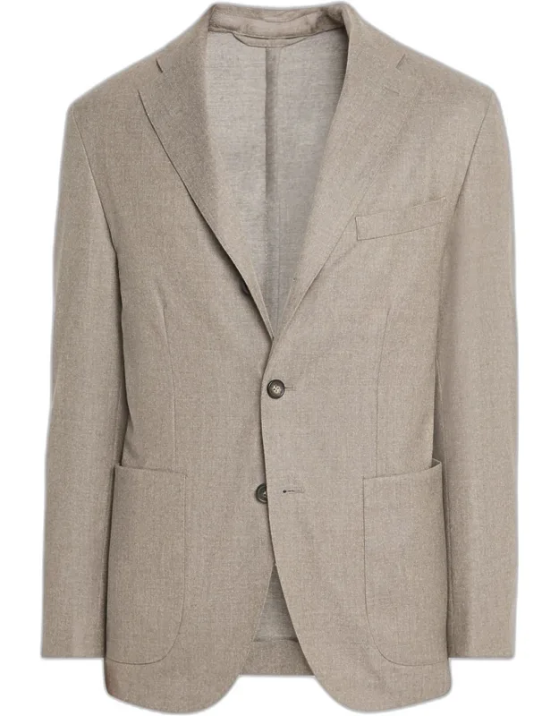 Wool Flannel Deconstructed Blazer