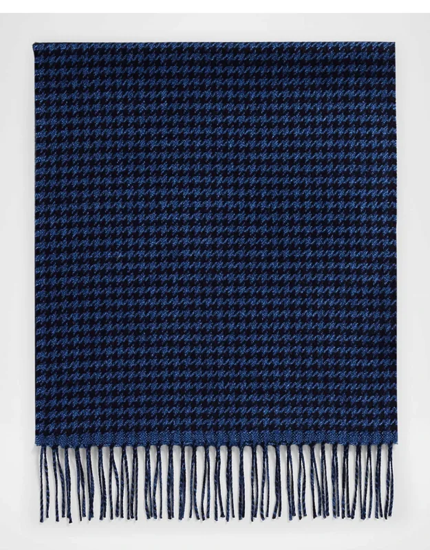 Silk And Cashmere Twist Houndstooth Scarf