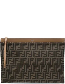 Monogram-pattern Clutch Bag