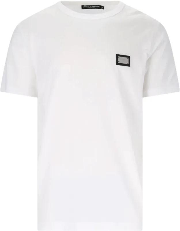 Logo T-shirt With Silver Metal Plaque