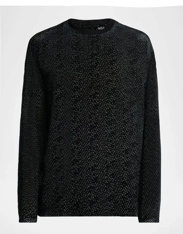 Mulberry Silk And Viscose Textured Long-sleeve T-shirt