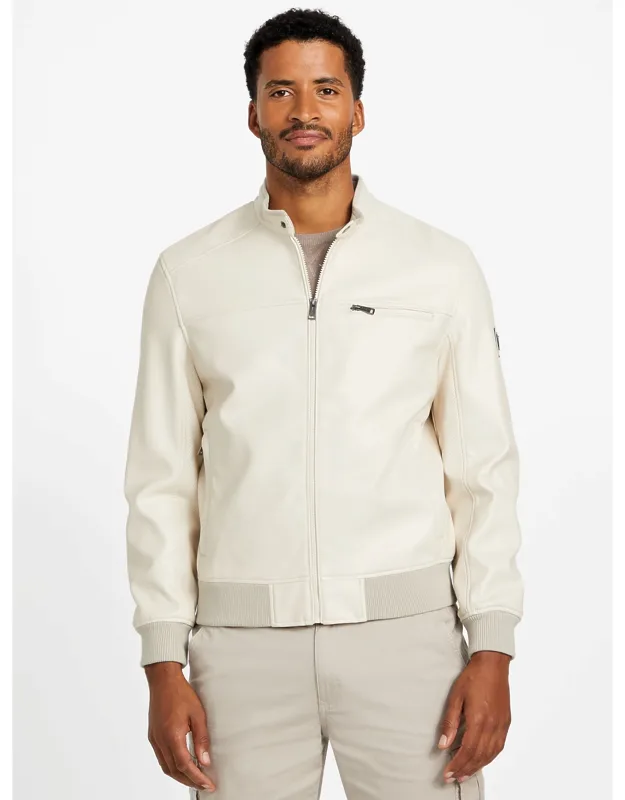 Faux-leather Biker Jacket