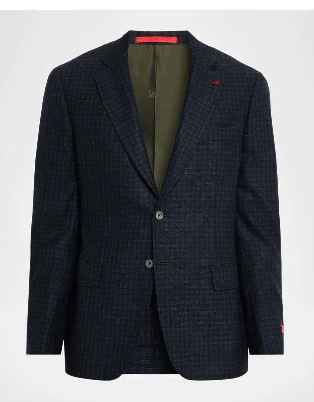 Check Wool Single-breasted Sport Coat