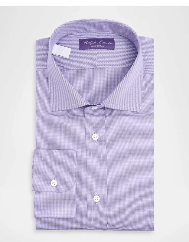 Aston Cotton Micro-houndstooth Dress Shirt