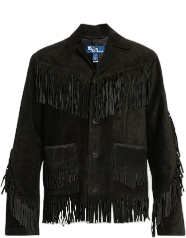 Perce Fringe Suede Western Jacket