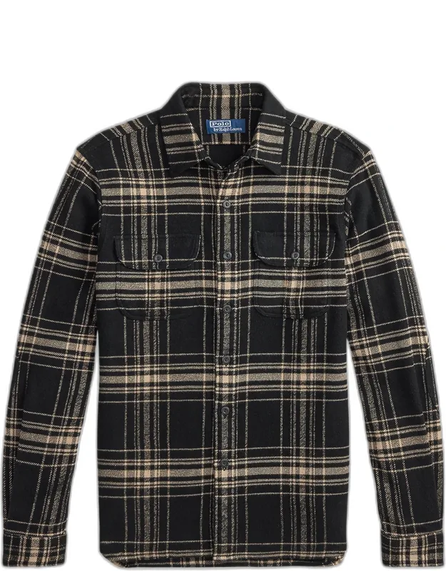 Plaid Brushed Flannel Button-down Shirt