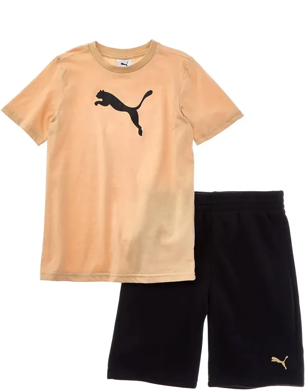 2pc Jersey T-shirt & Fleece Short Set