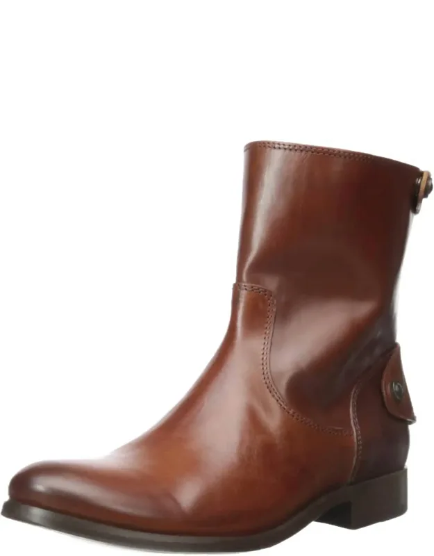 Melissa Button Zip Short Ankle Boots