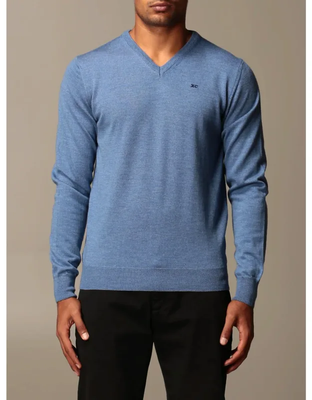 V-neck Sweater In Extrafine Merino Wool