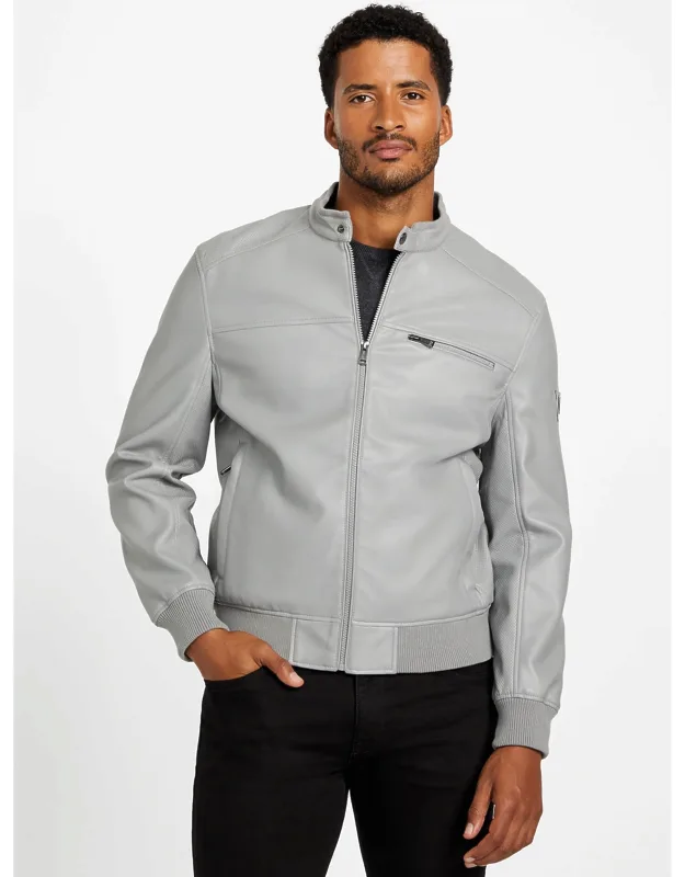 Faux-leather Biker Jacket