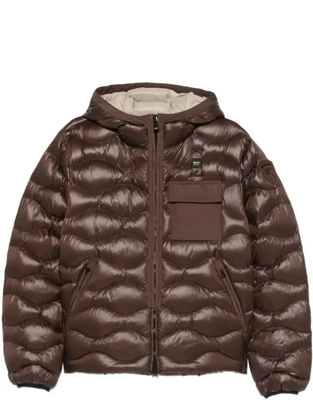 Zip-up Hooded Down Jacket