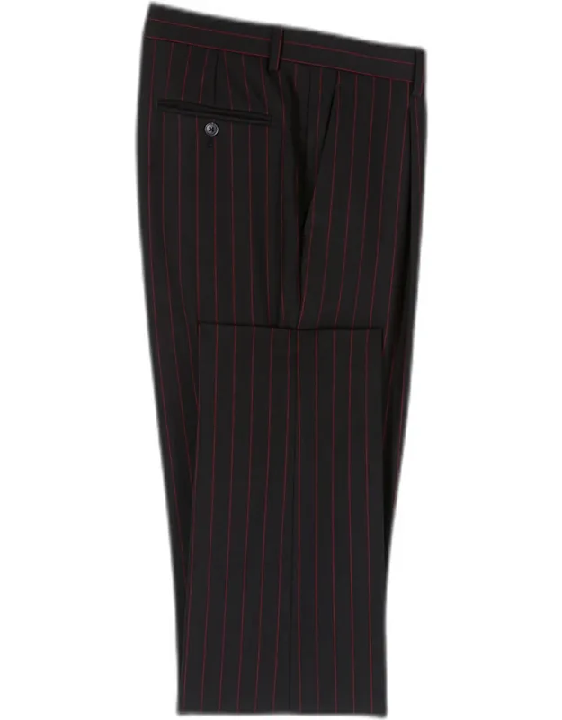Wool Stretch Plaid Suit Pants