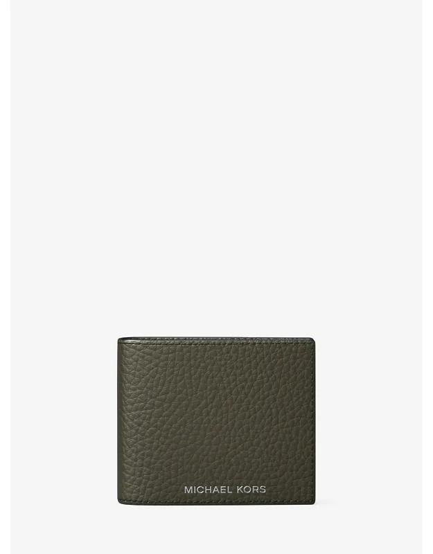 Pebbled Leather Billfold Wallet