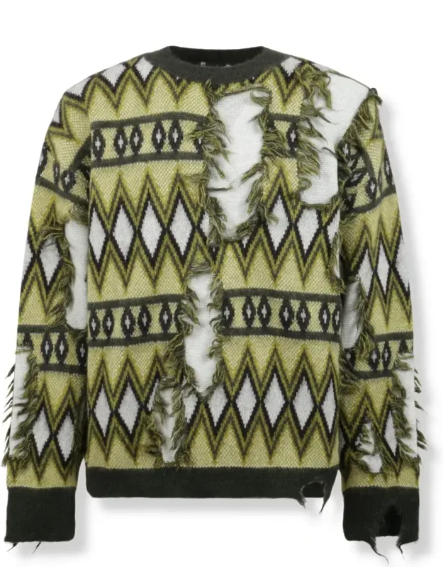 Gradient Mélange V-neck Cardigan